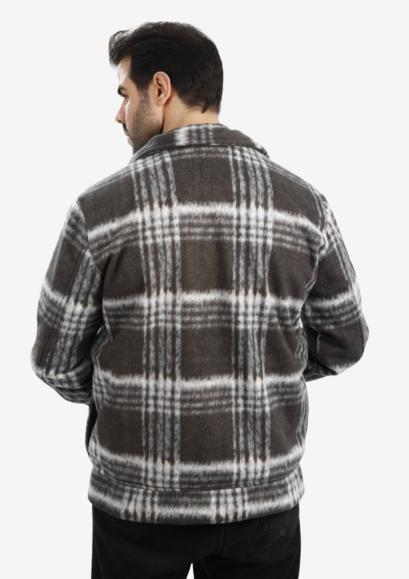 WHITE RABBIT Men’s Plaid Wool Blend Zip Jacket - Image 4